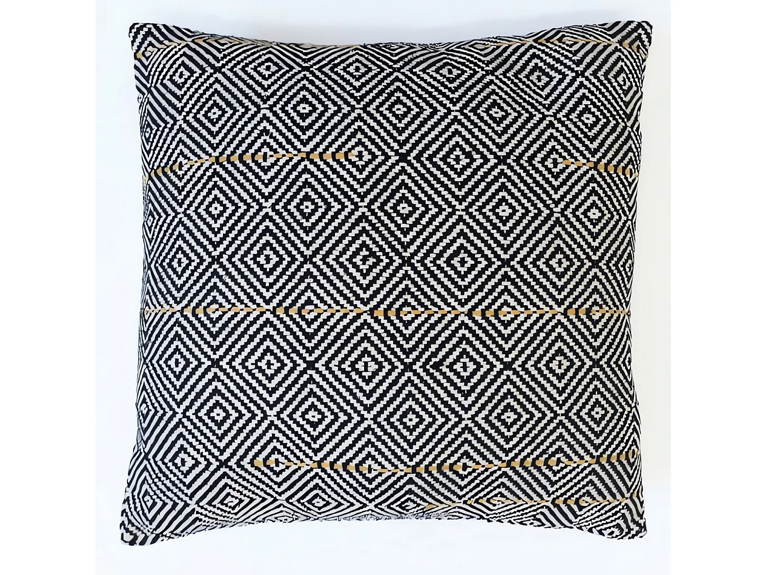 Cojín de algodón 45x45 cm MACRAME negro