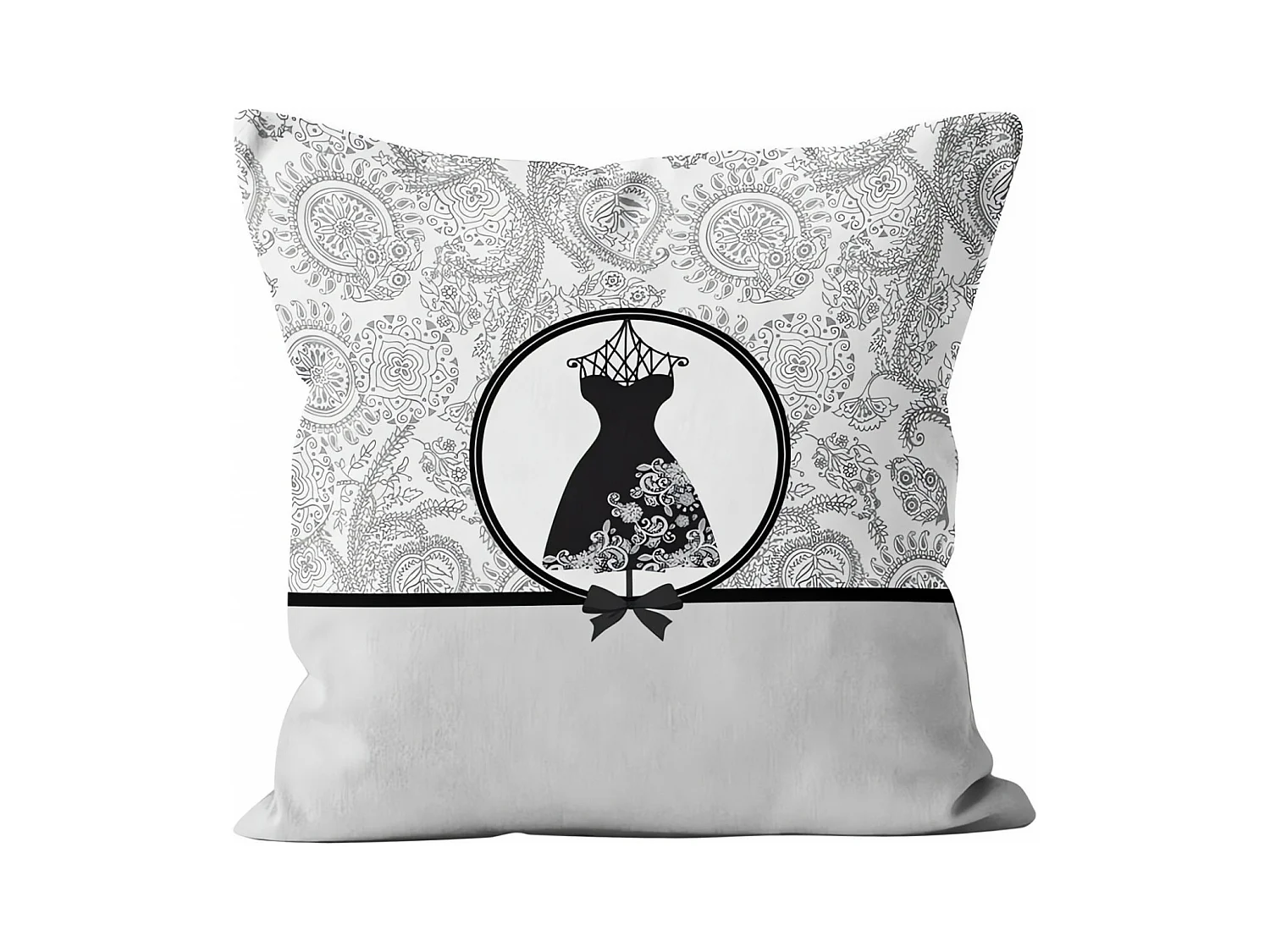 Coussin en coton 40X40 cm BLACK DRESS, par Soleil d'ocre