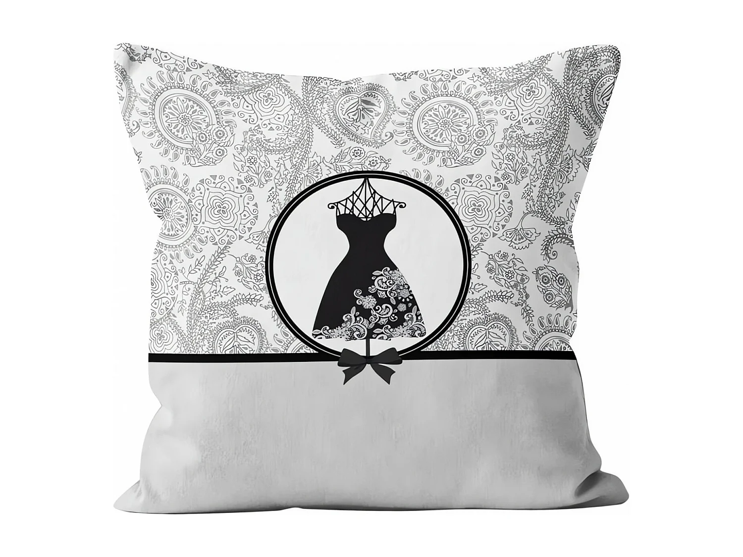 Coussin en coton 40X40 cm BLACK DRESS, par Soleil d'ocre