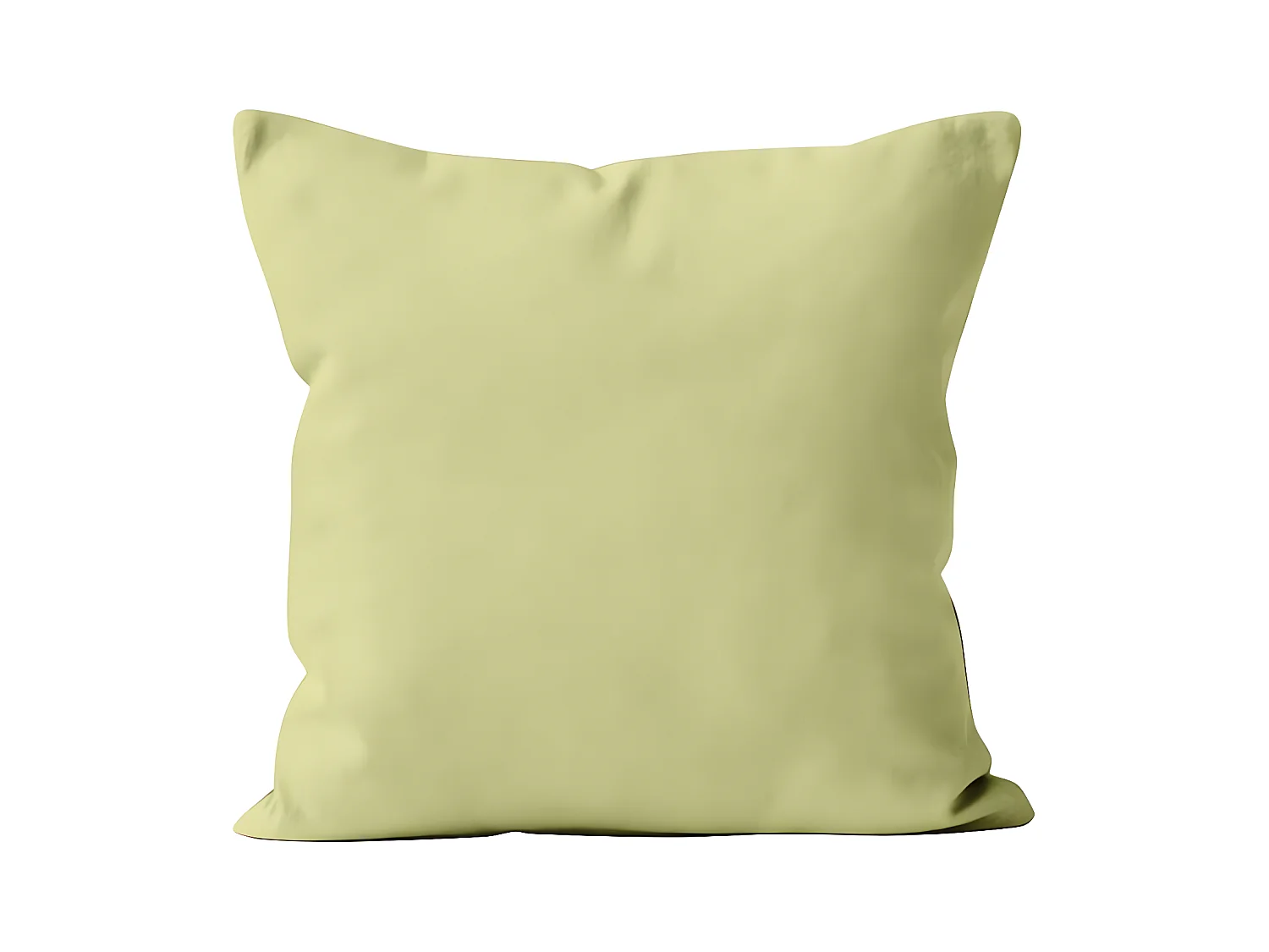 Coussin déhoussable 60x60 cm ALIX vert citron, par Soleil d'ocre