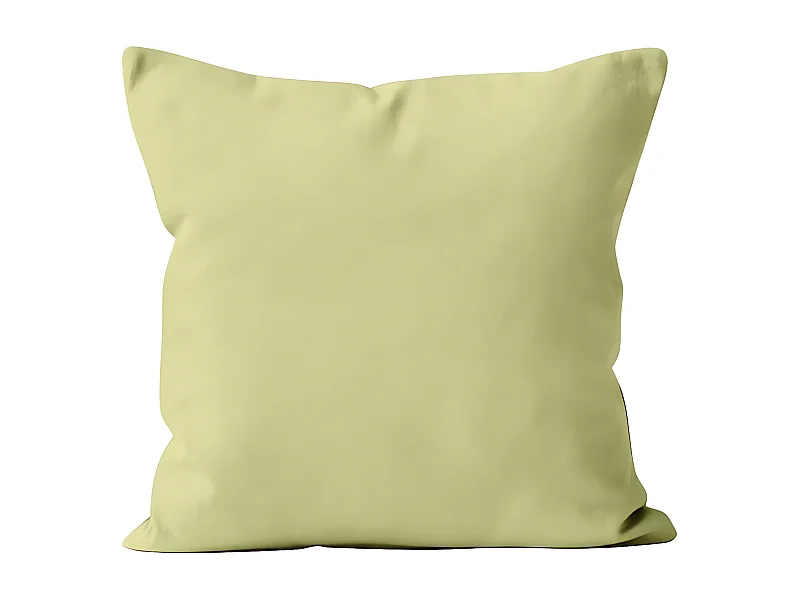 Coussin déhoussable 60x60 cm ALIX vert citron, par Soleil d'ocre