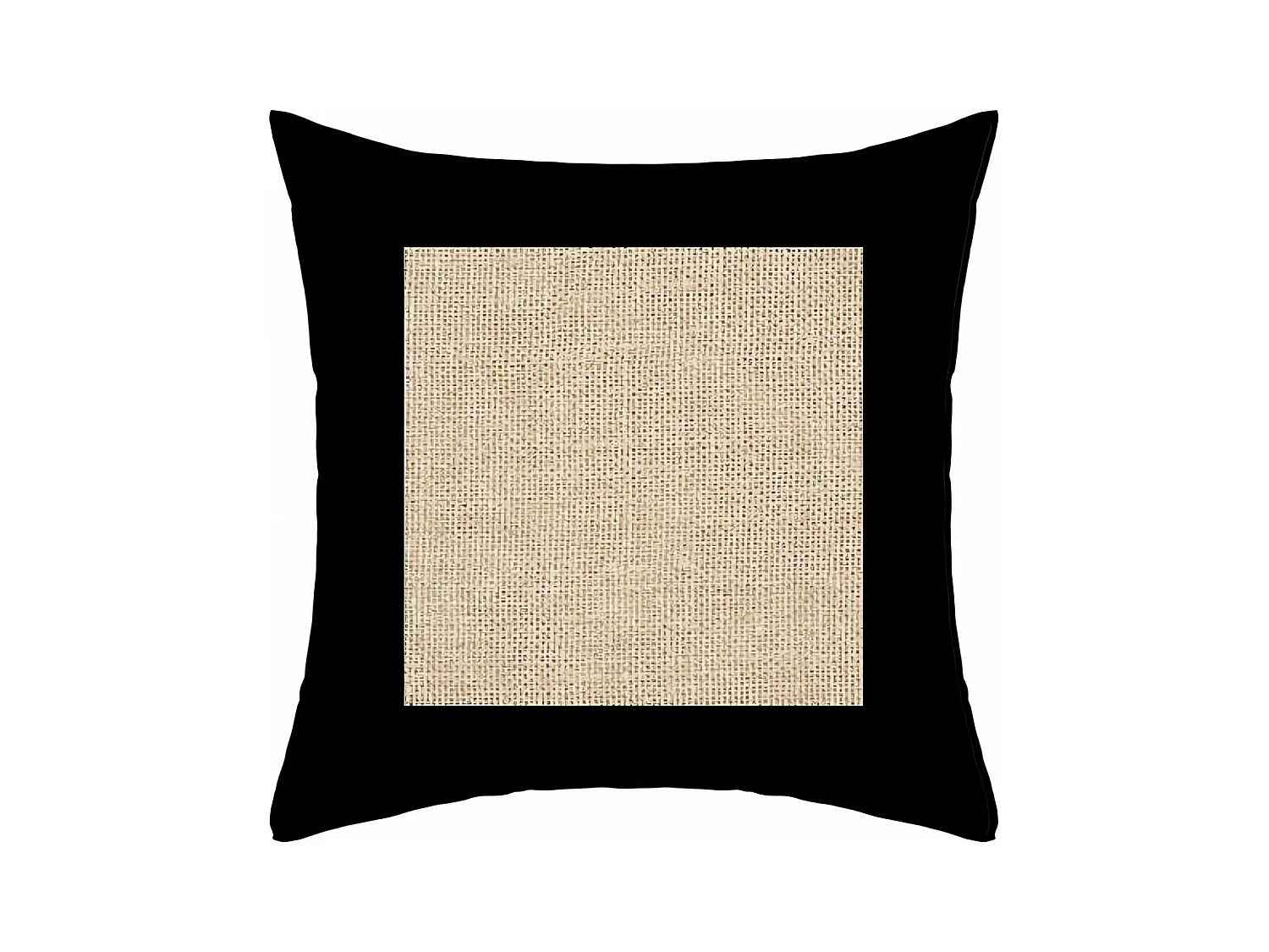 Coussin en coton lavé 40x40 cm JUTE noir, par Soleil d'Ocre