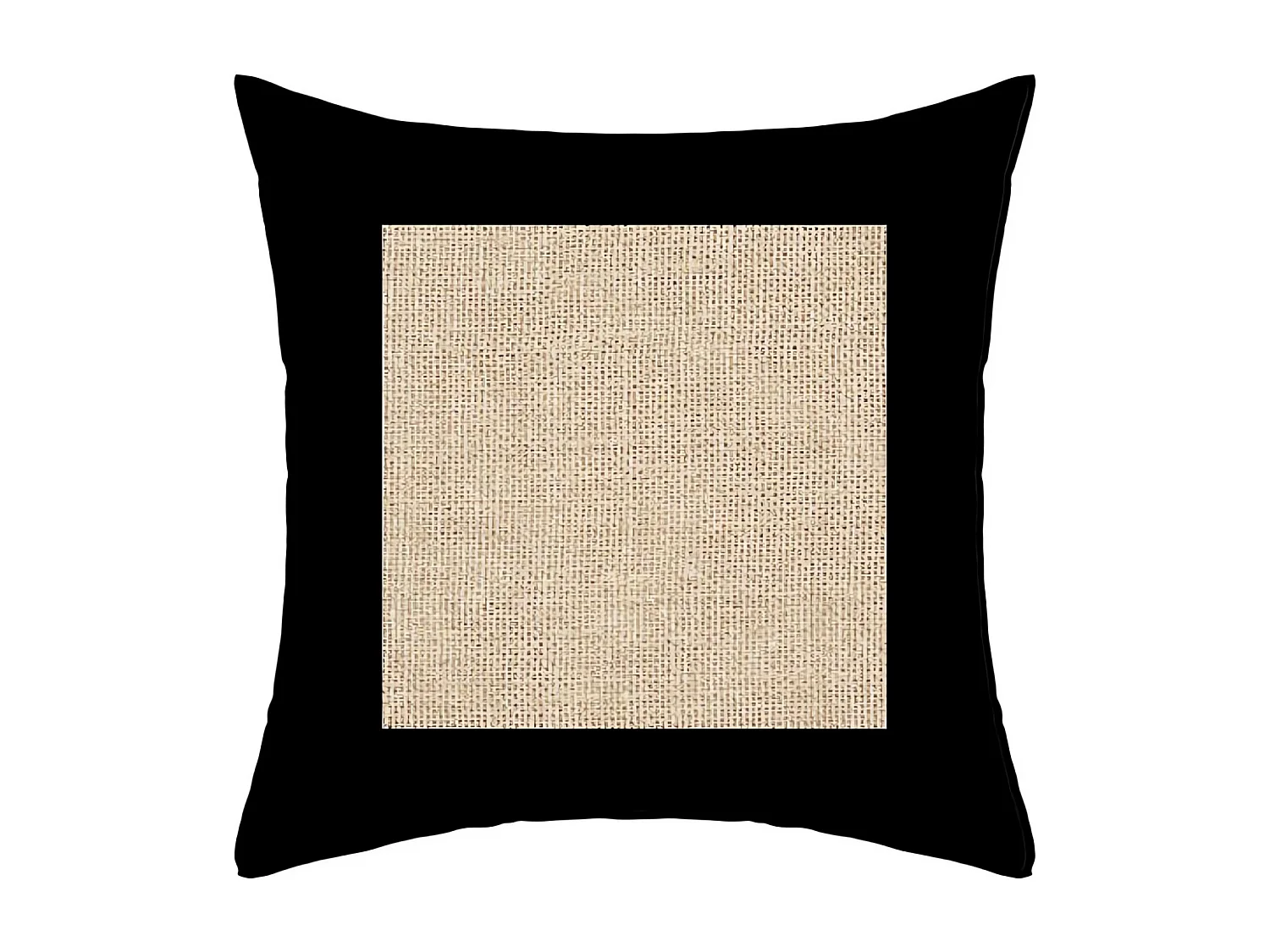 Coussin en coton lavé 40x40 cm JUTE noir, par Soleil d'Ocre