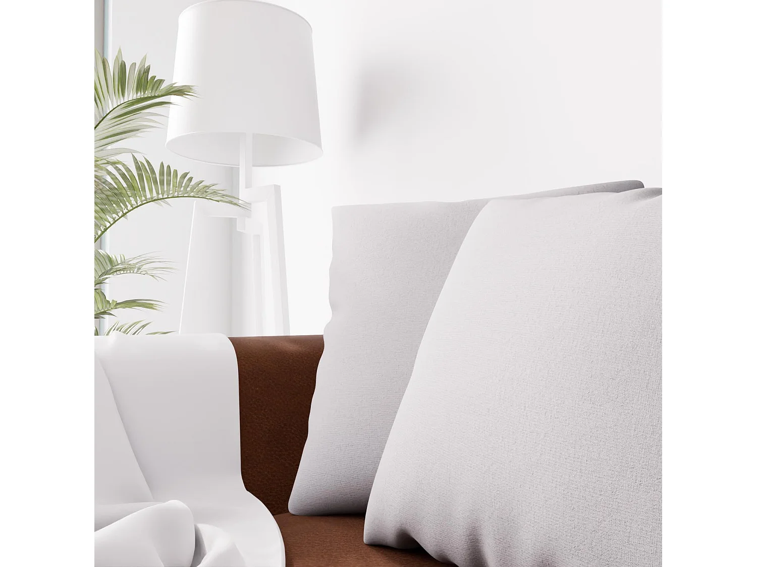 Cojín decorativo 45x45 cm Eclipse blanco, de Soleil d'ocre