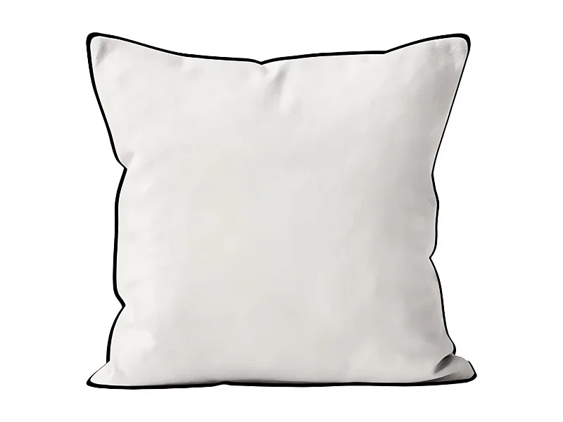 Coussin en microfibre lavée 60x60 cm BOHEME blanc, par Soleil d'Ocre