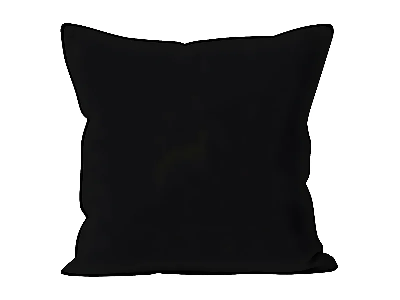 Coussin en microfibre lavée 40x40 cm BOHEME noir, par Soleil d'Ocre