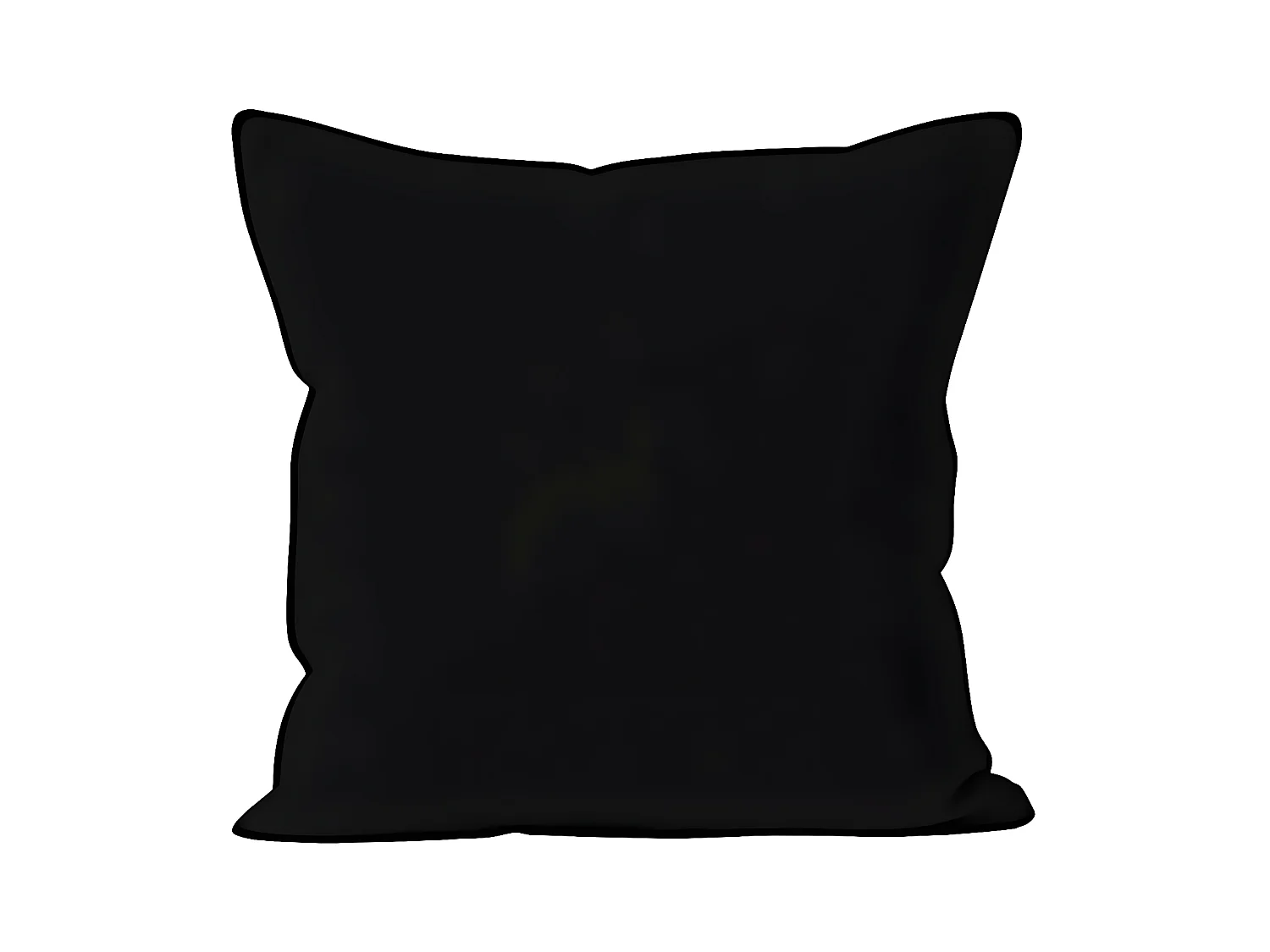 Coussin en microfibre lavée 40x40 cm BOHEME noir, par Soleil d'Ocre