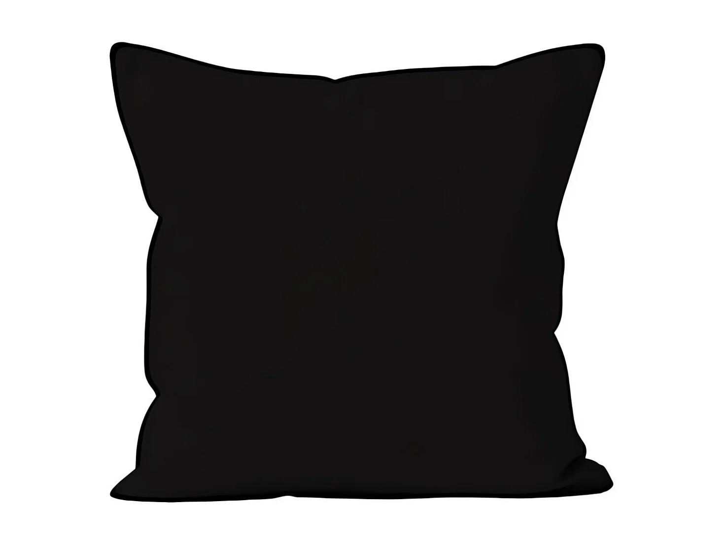 Coussin en microfibre lavée 40x40 cm BOHEME noir, par Soleil d'Ocre
