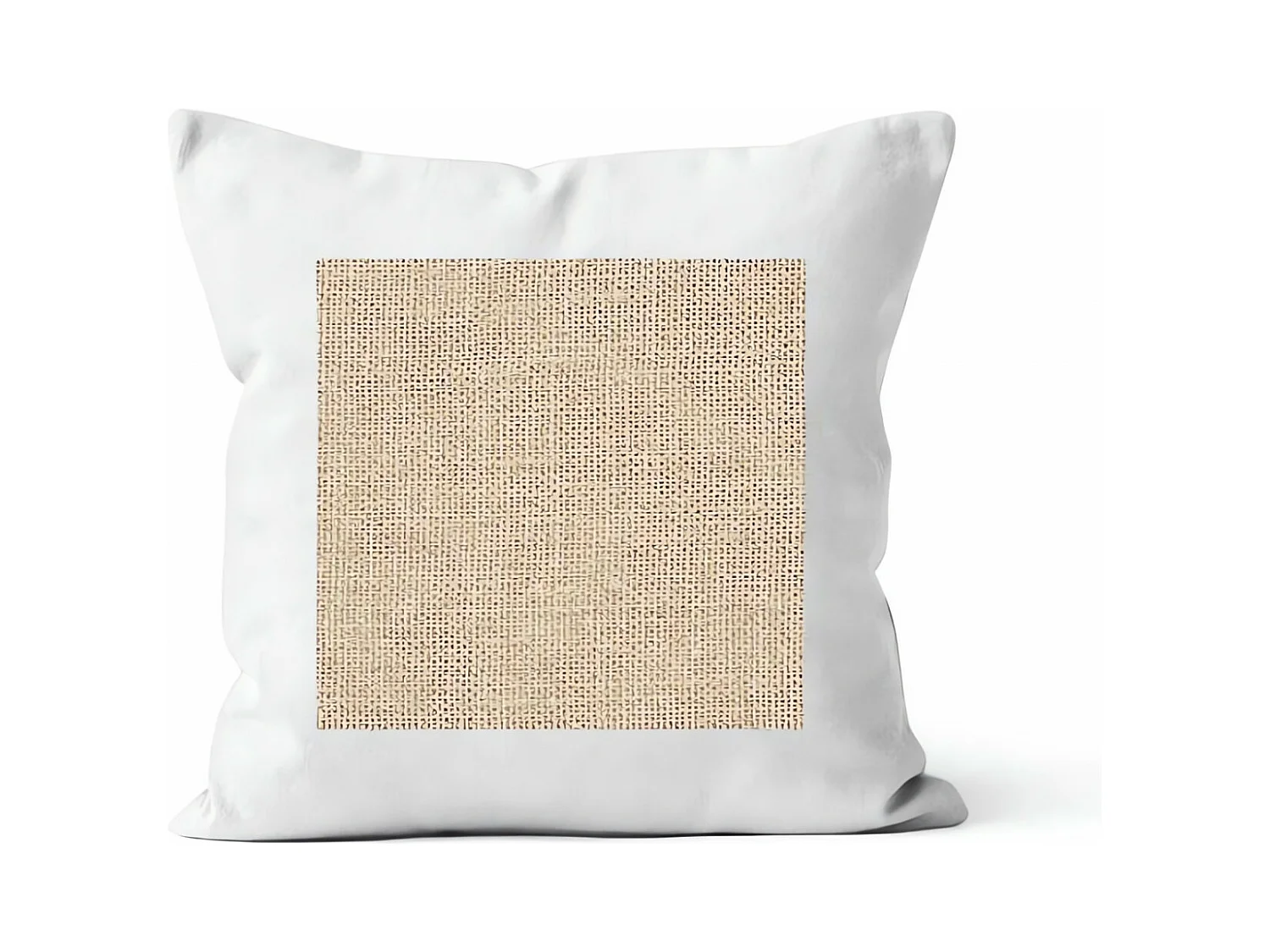 Coussin en coton lavé 40x40 cm JUTE blanc, par Soleil d'Ocre