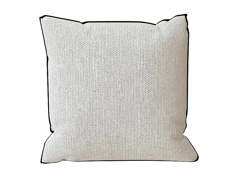 Coussin en coton recyclé 40x40 cm PIERRE noir, par Soleil d'Ocre