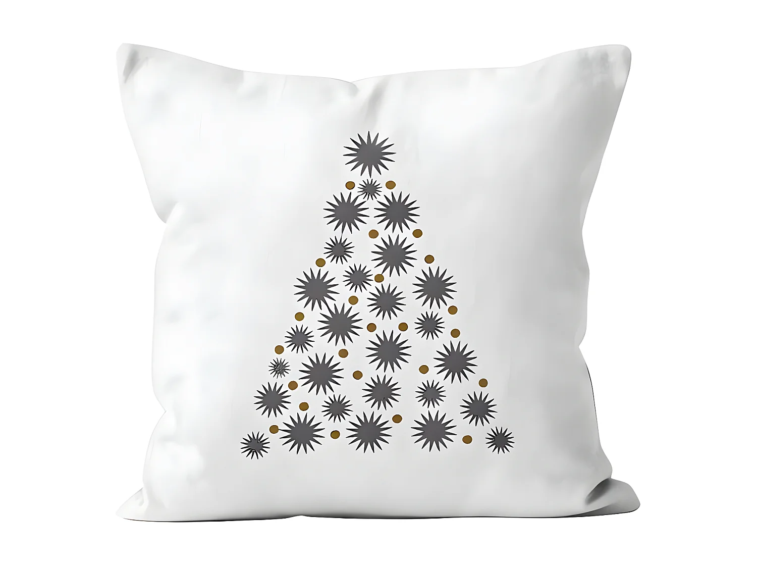 Cojín bordado de puro algodón 45x45 cm SAPIN, de Soleil d'Ocre