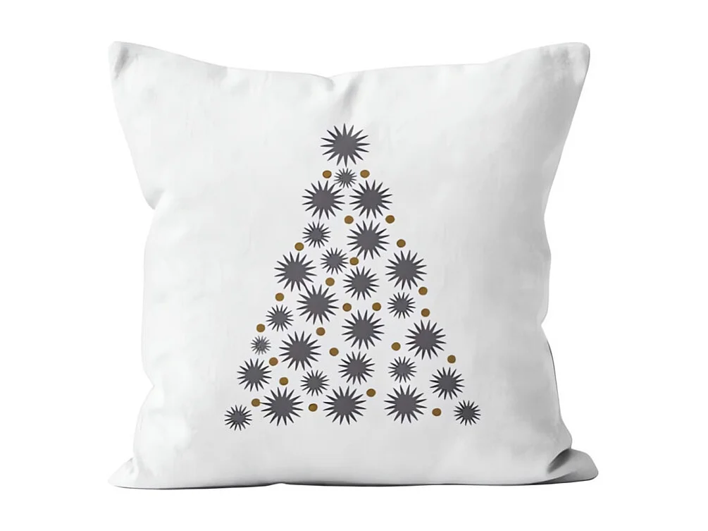 Cojín bordado de puro algodón 45x45 cm FIR, por Soleil d'Ocre