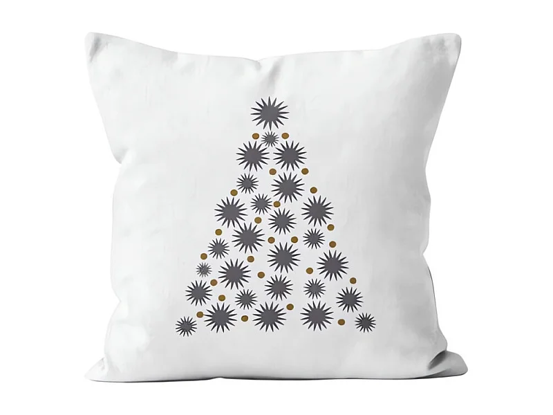 Cojín bordado de puro algodón 45x45 cm FIR, por Soleil d'Ocre