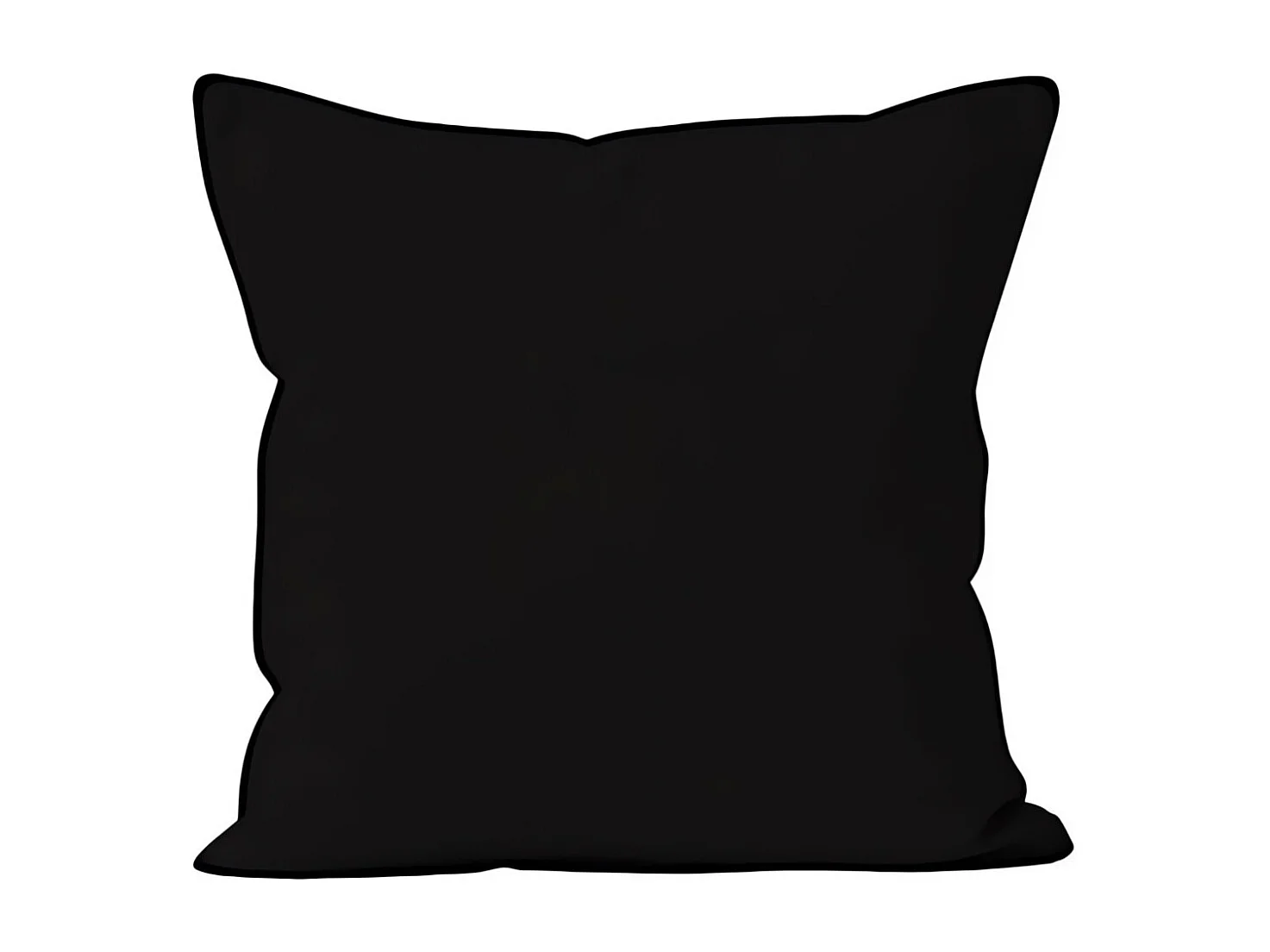 Coussin en microfibre lavée 60x60 cm BOHEME noir, par Soleil d'Ocre
