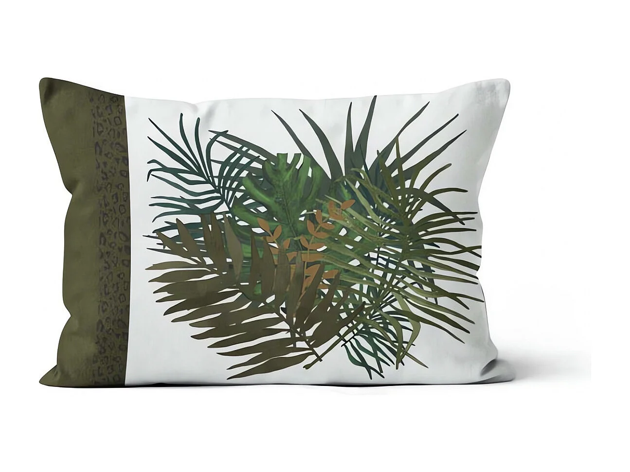 Coussin 32x50 cm cm AMAZONIE blanc, par Soleil d'Ocre