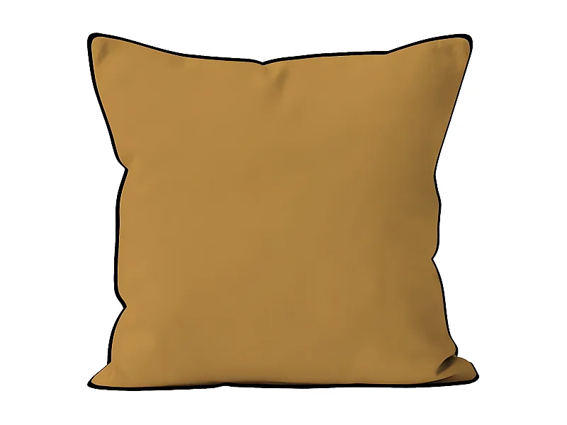 Cojín de microfibra lavada 40x40 cm mostaza BOHEME