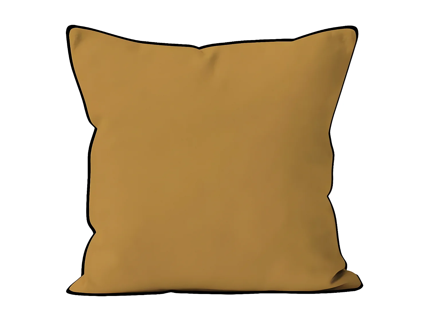 Coussin en microfibre lavée 60x60 cm BOHEME moutarde, par Soleil d'Ocre