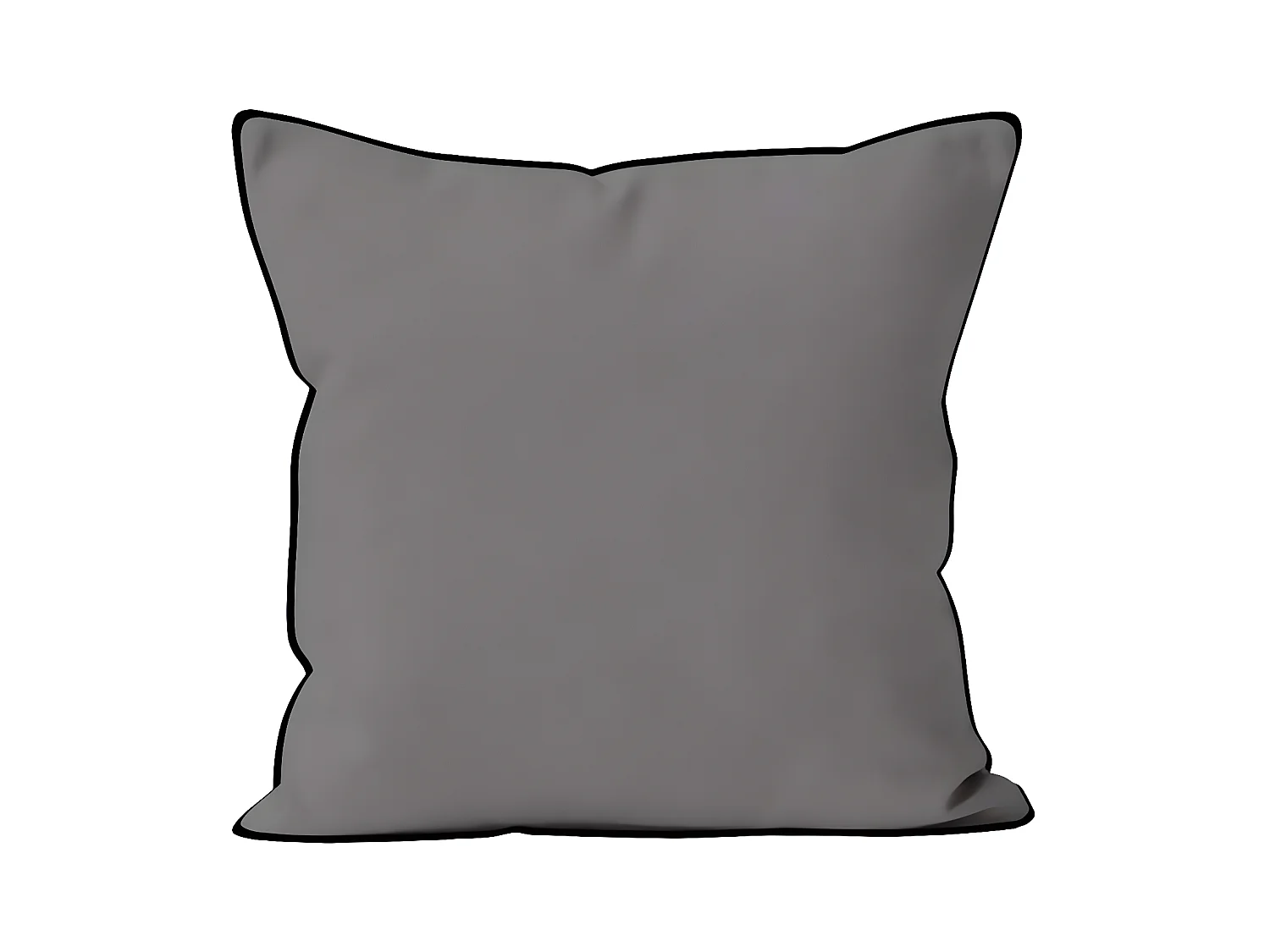 Coussin en microfibre lavée 40x40 cm BOHEME gris, par Soleil d'Ocre