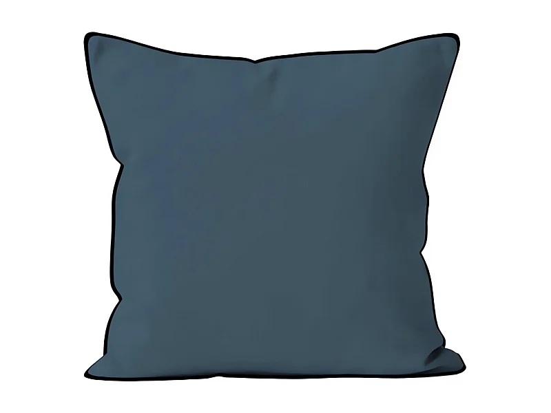 Cojín de microfibra lavado 60x60x cm BOHEME pato azul