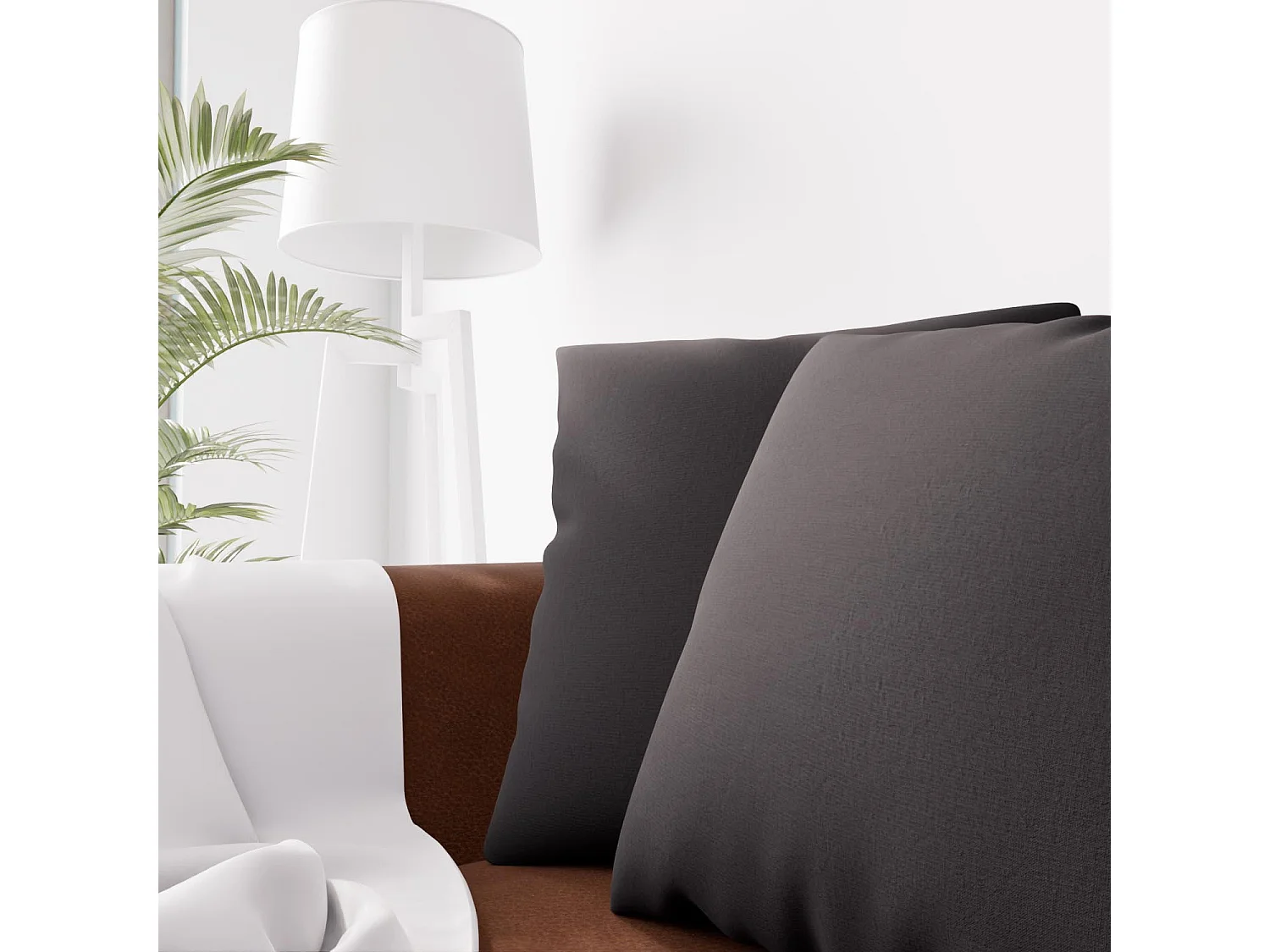 Cojín decorativo 45x45 cm Eclipse negro, de Soleil d'ocre