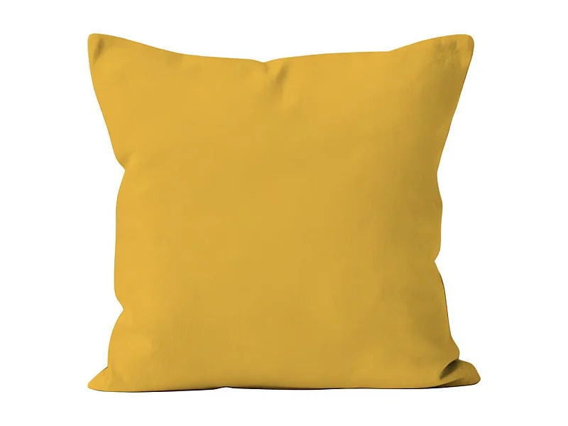 Coussin déhoussable 40x40 cm ALIX jaune radieux, par Soleil d'ocre
