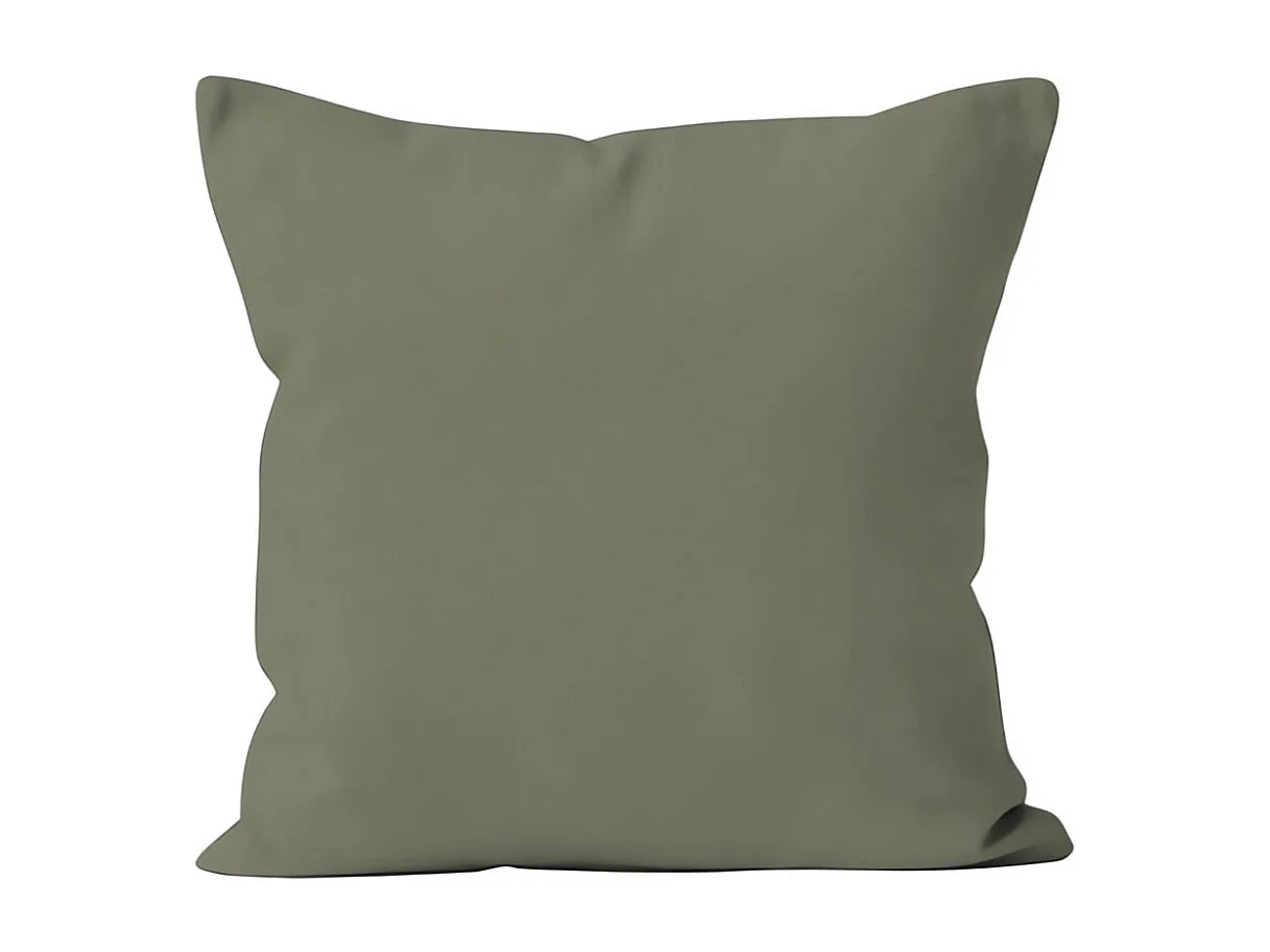 Coussin déhoussable 40x40 cm ALIX kaki , par Soleil d'ocre