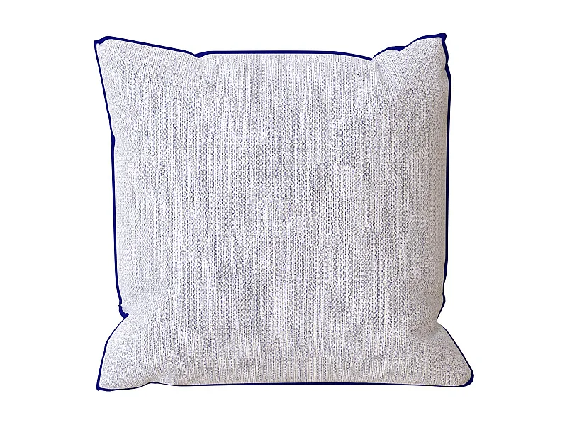 Coussin en coton recyclé 40x40 cm PIERRE bleu, par Soleil d'Ocre