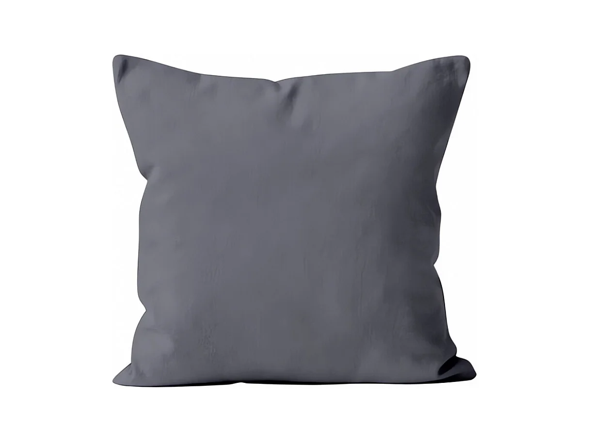 Coussin déhoussable 40x40 cm ALIX gris, par Soleil d'ocre