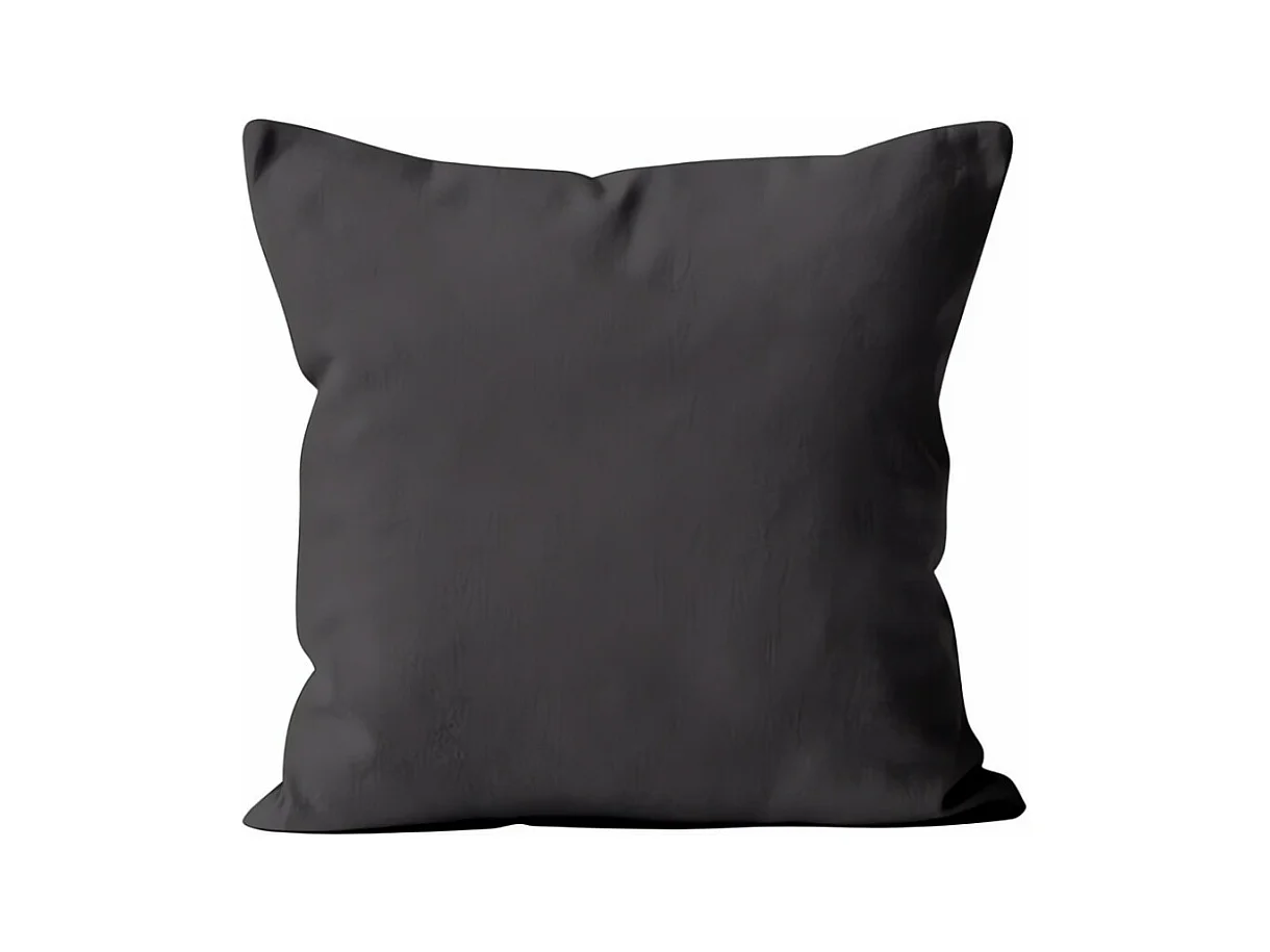 Coussin déhoussable 60x60 cm ALIX anthracite, par Soleil d'ocre