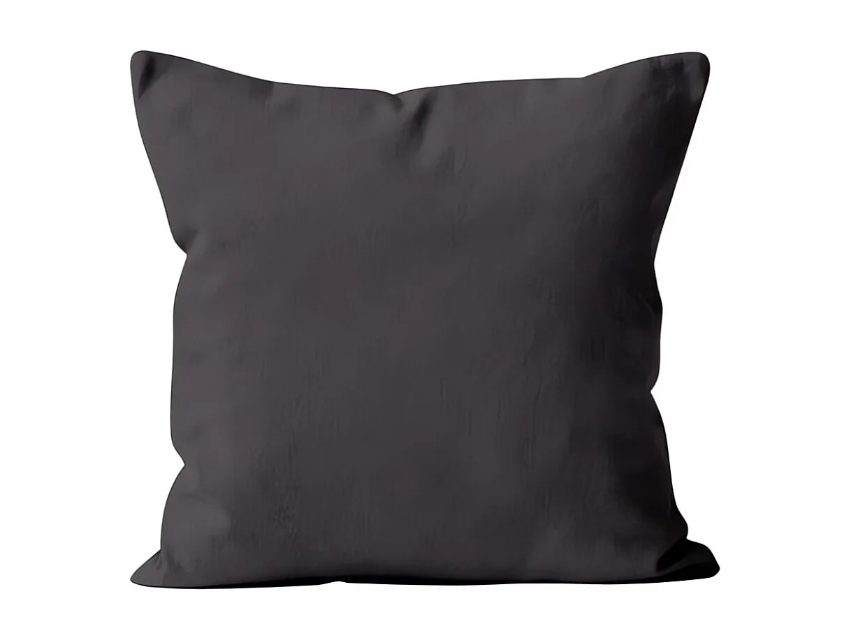 Coussin déhoussable 60x60 cm ALIX anthracite, par Soleil d'ocre