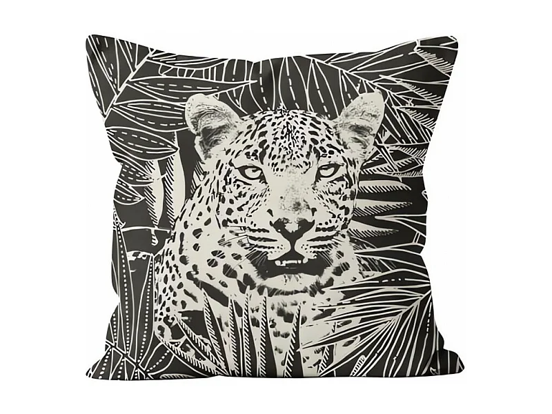 Cojín deco de algodón puro 40x40 cm SAFARI