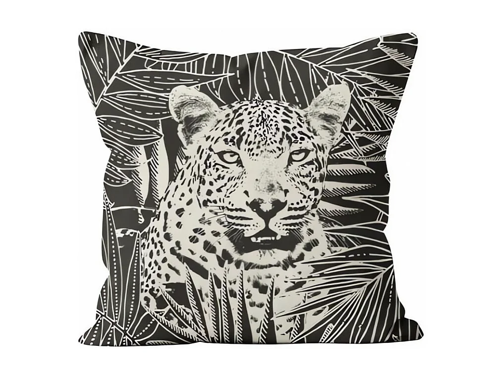 Cojín deco de algodón puro 40x40 cm SAFARI