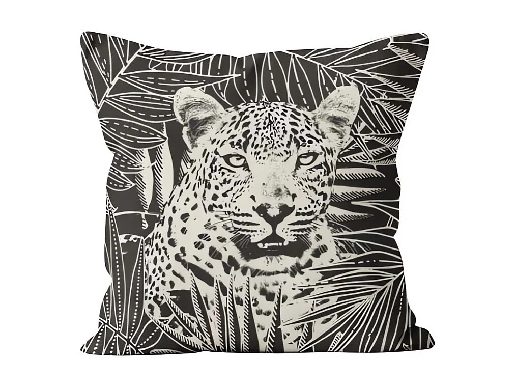 Cojín deco de algodón puro 40x40 cm SAFARI