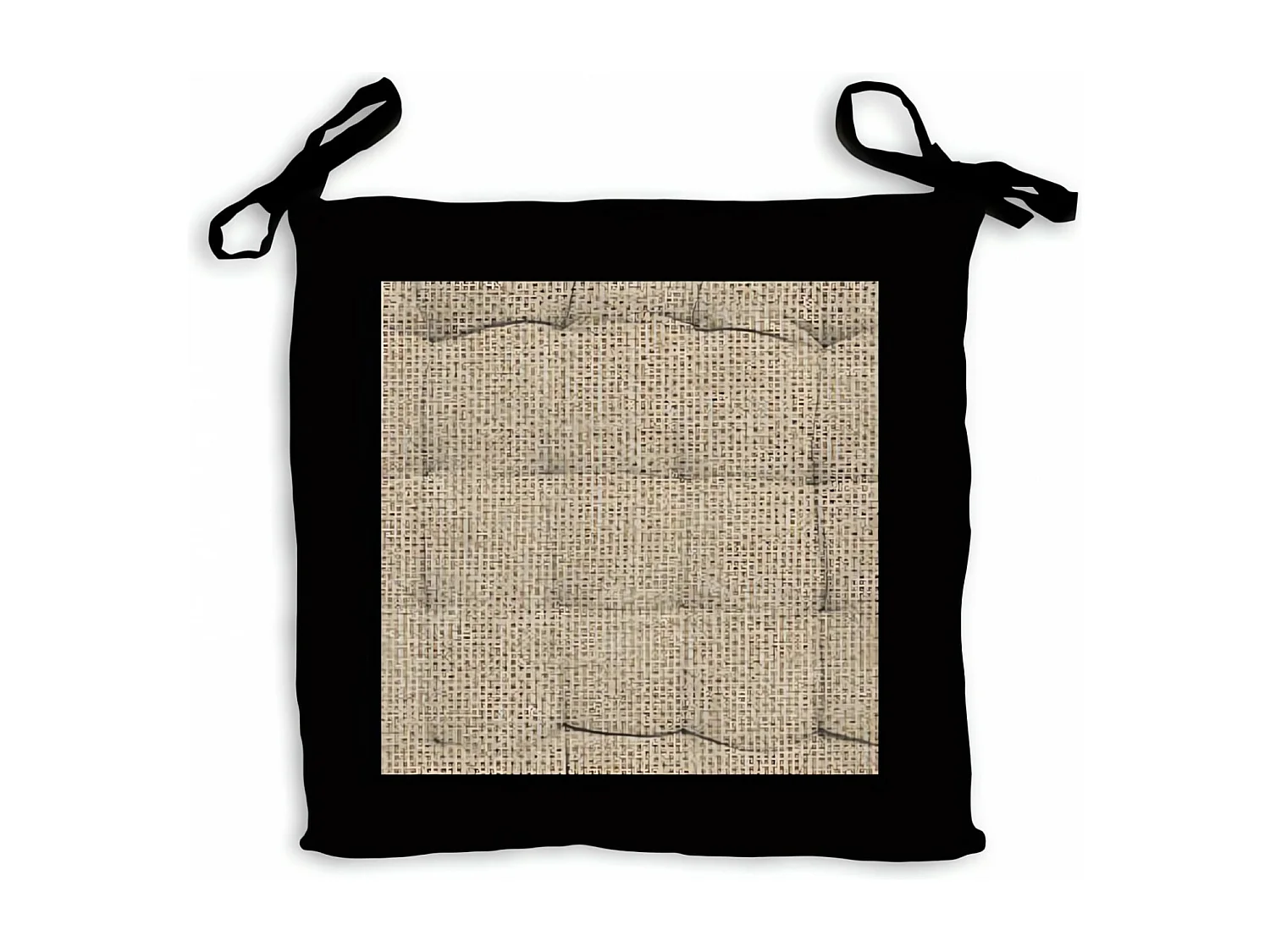 Dessus de chaise en coton lavé 40x40x5 cm JUTE, par Soleil d'Ocre