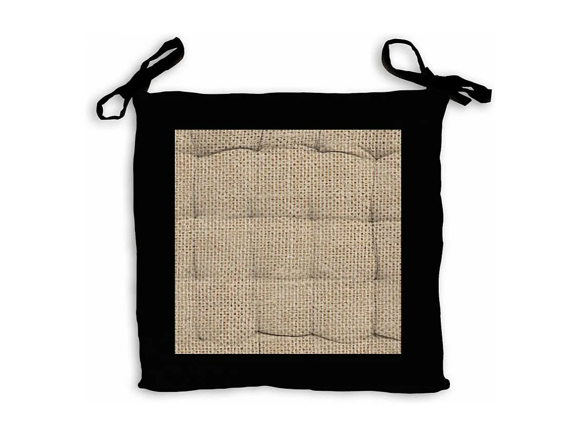 Dessus de chaise en coton lavé 40x40x5 cm JUTE, par Soleil d'Ocre