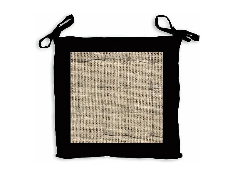 Dessus de chaise en coton lavé 40x40x5 cm JUTE, par Soleil d'Ocre