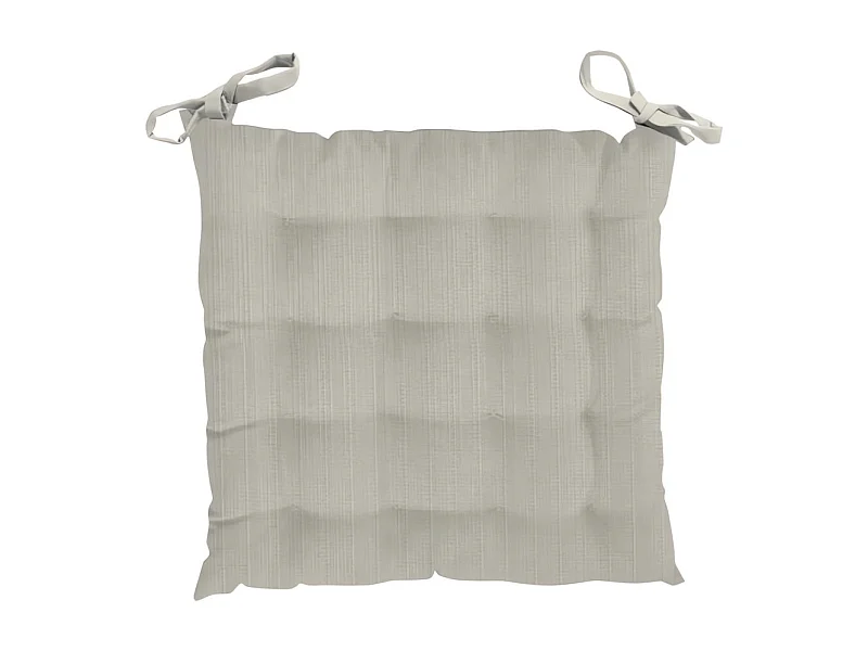 Dessus de chaise capitonné en velours 40X40X5 cm VELVET naturel, par Soleil d'Ocre