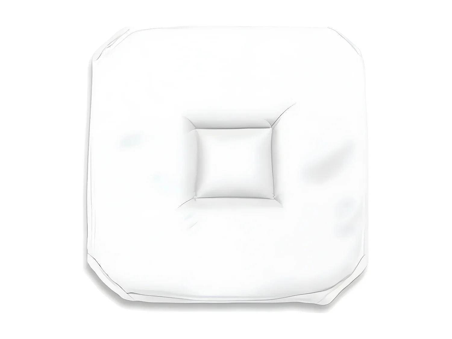 Dessus de chaise gobelin 40x40X3 cm ALIX blanc, par Soleil d'ocre