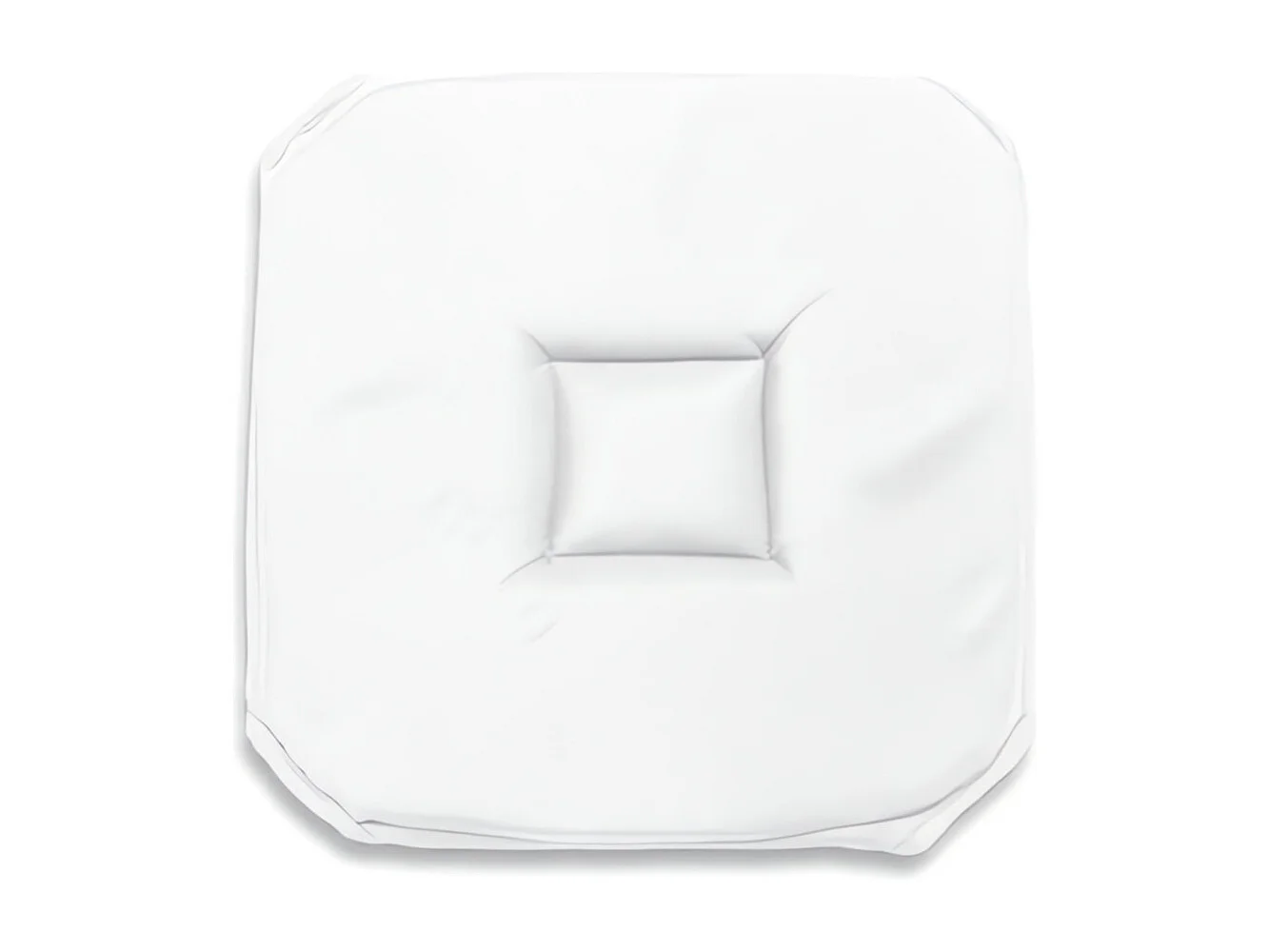 Dessus de chaise gobelin 40x40X3 cm ALIX blanc, par Soleil d'ocre