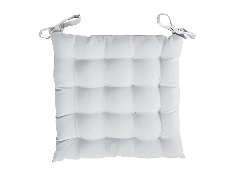 Dessus de chaise capitonné 40x40x5 cm ALIX blanc, par Soleil d'ocre