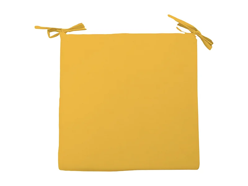 Cojin de silla 40x40x3 cm ALIX amarillo radiante, por Soleil d'ocre