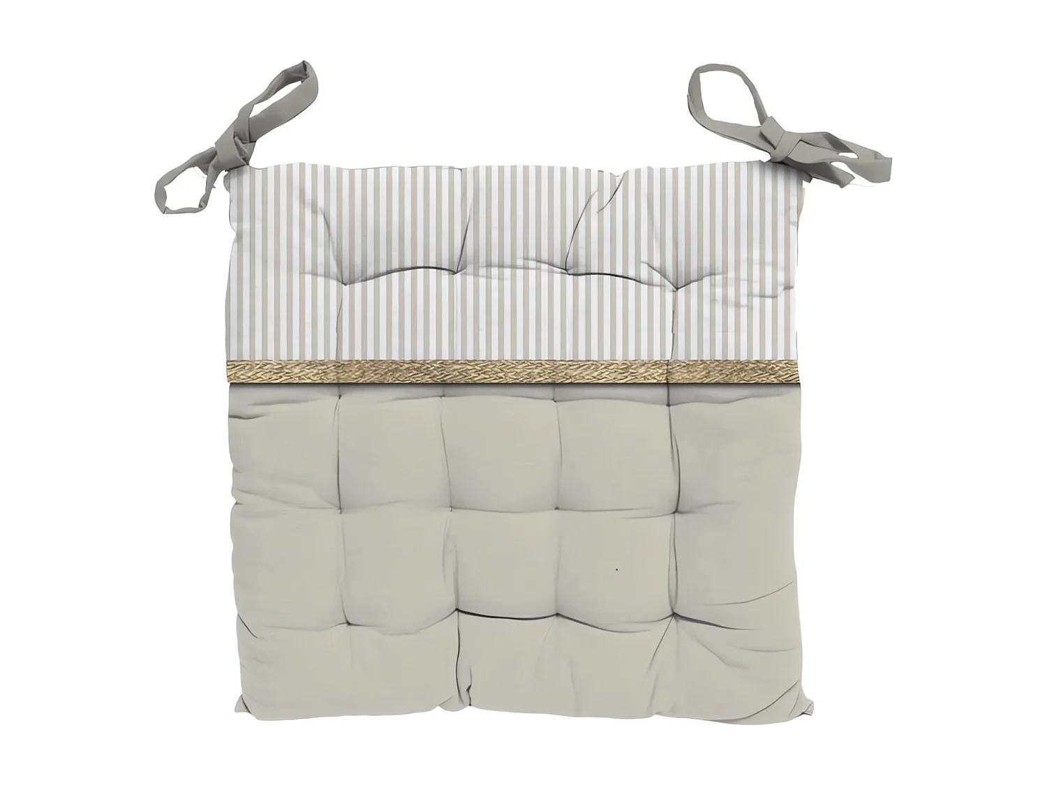 Cojin de silla de algodón tapizada 40x40x5 cm AIMEE, por Soleil d'Ocre