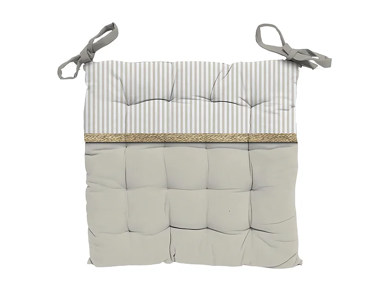 Cojin de silla de algodón tapizada 40x40x5 cm AIMEE, por Soleil d'Ocre