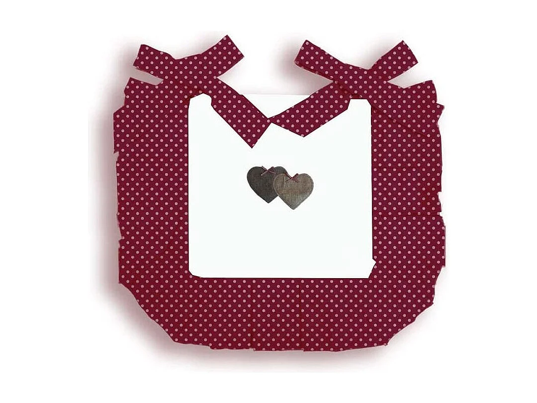 Funda de silla de algodón puro, 40x40x3 cm, diseño LOVE, rojo, por Soleil d'Ocre