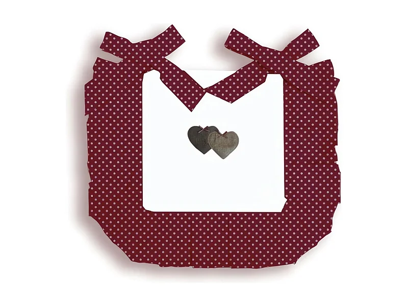 Funda de silla de algodón puro, 40x40x3 cm, diseño LOVE, rojo, por Soleil d'Ocre