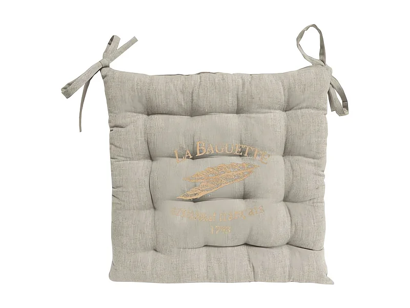 Dessus de chaise imprimé capitonné en coton BAGUETTE