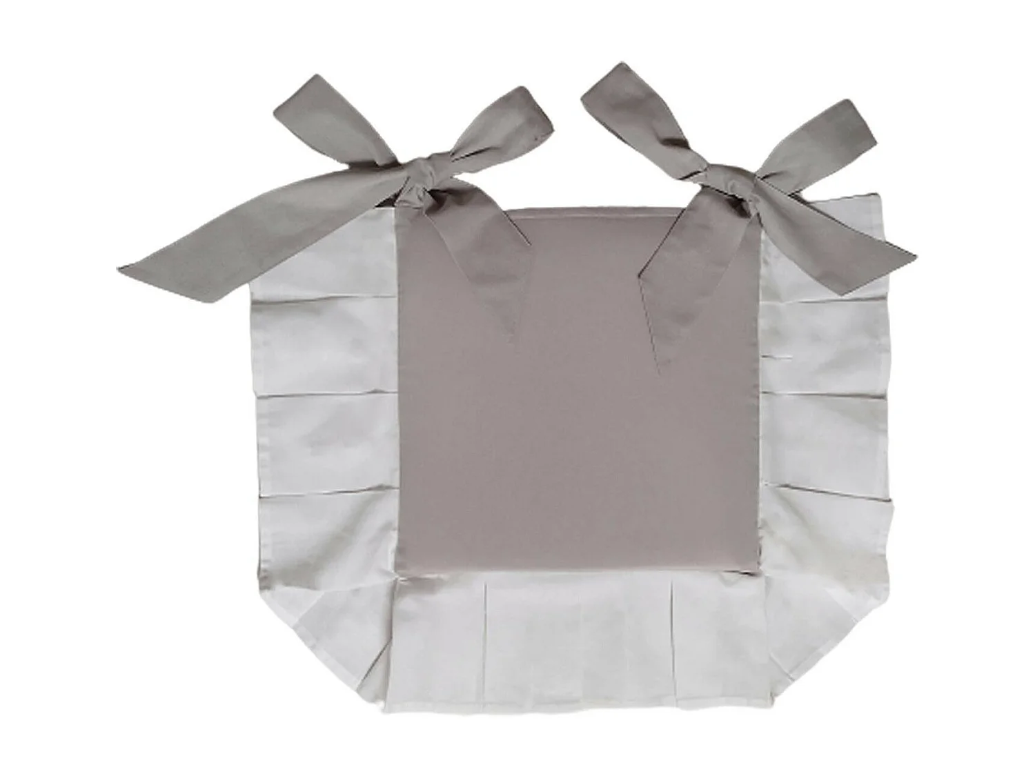 Cojin de silla con volantes 40x40x3 cm AUDE, por Soleil d'Ocre