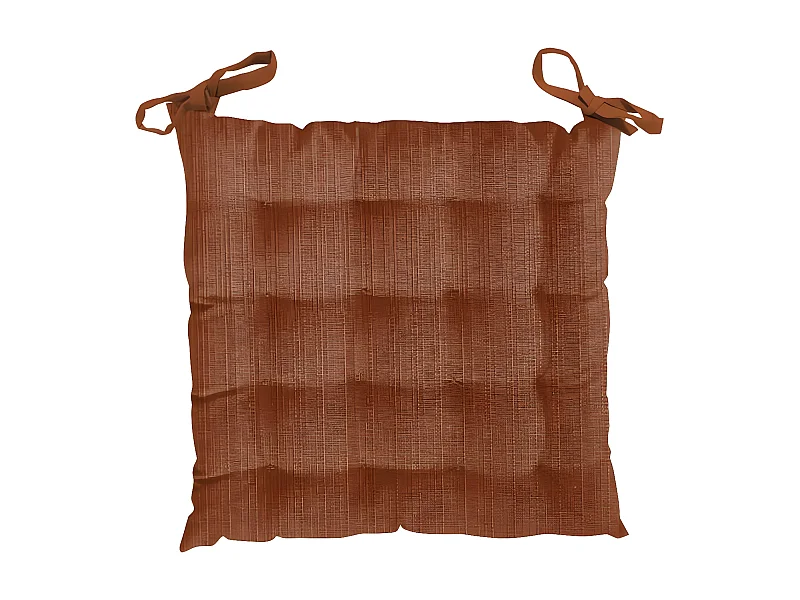 Dessus de chaise capitonné en velours VELVET terracotta, par Soleil d'Ocre