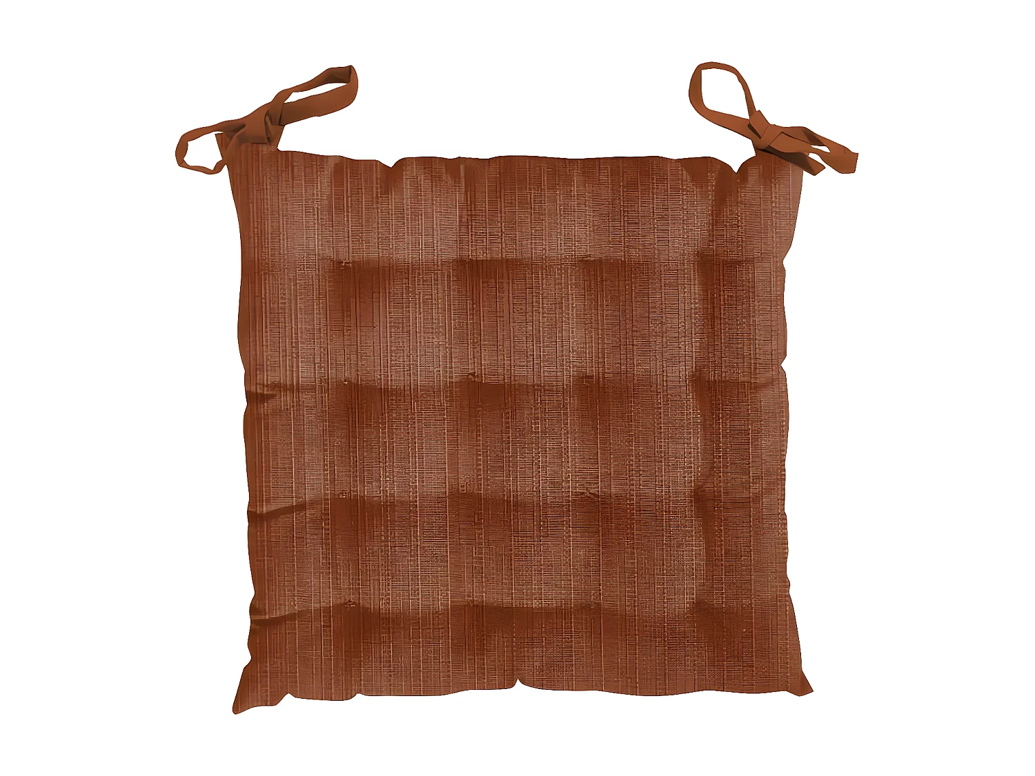 Dessus de chaise capitonné en velours VELVET terracotta, par Soleil d'Ocre