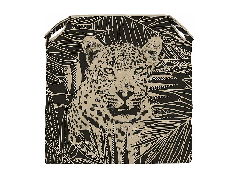 Dessus de chaise en coton 40x40x4 cm SAFARI, par Soleil d'Ocre